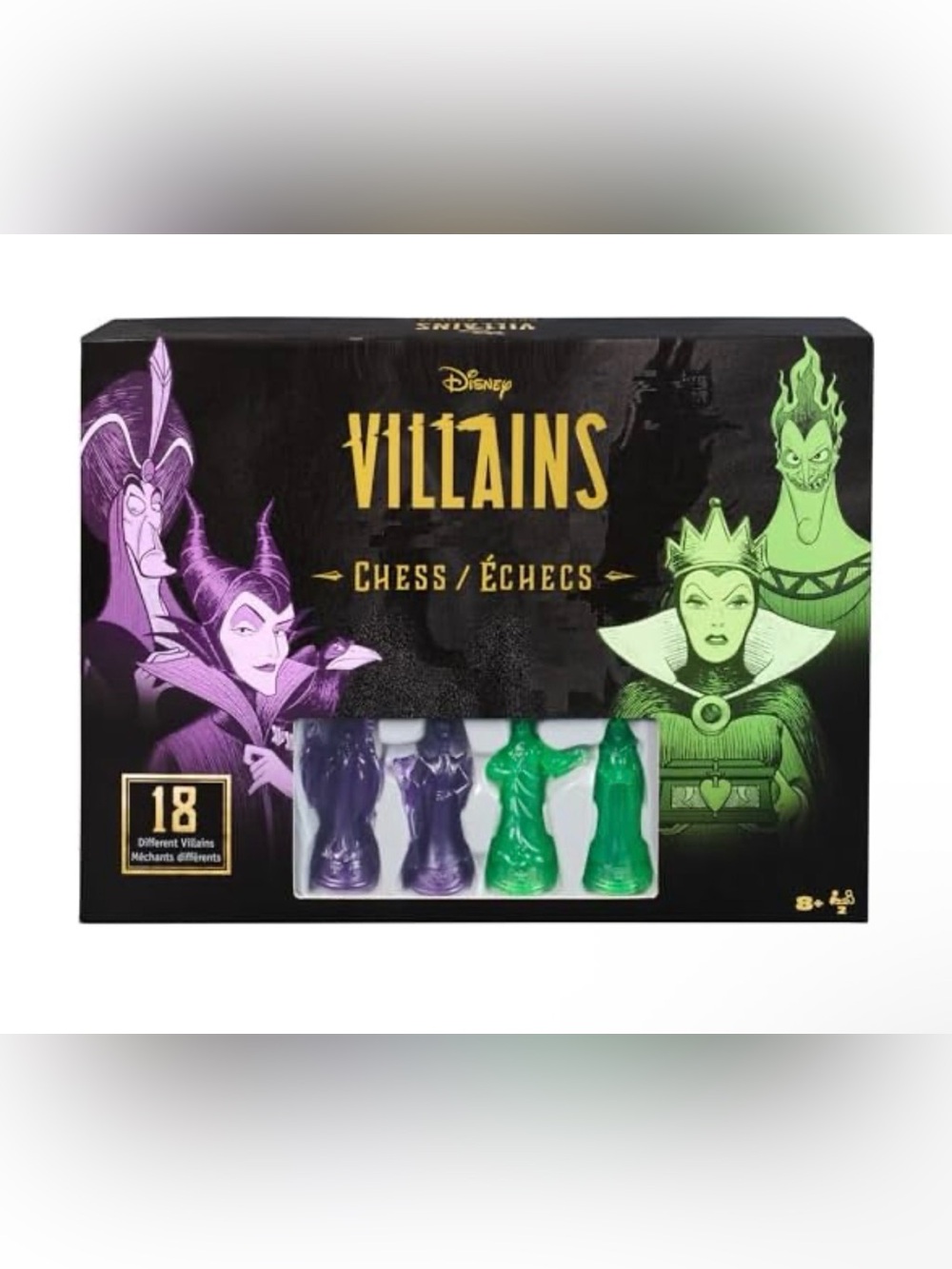 New Disney Villains Chess Set - Purple & Green Pieces